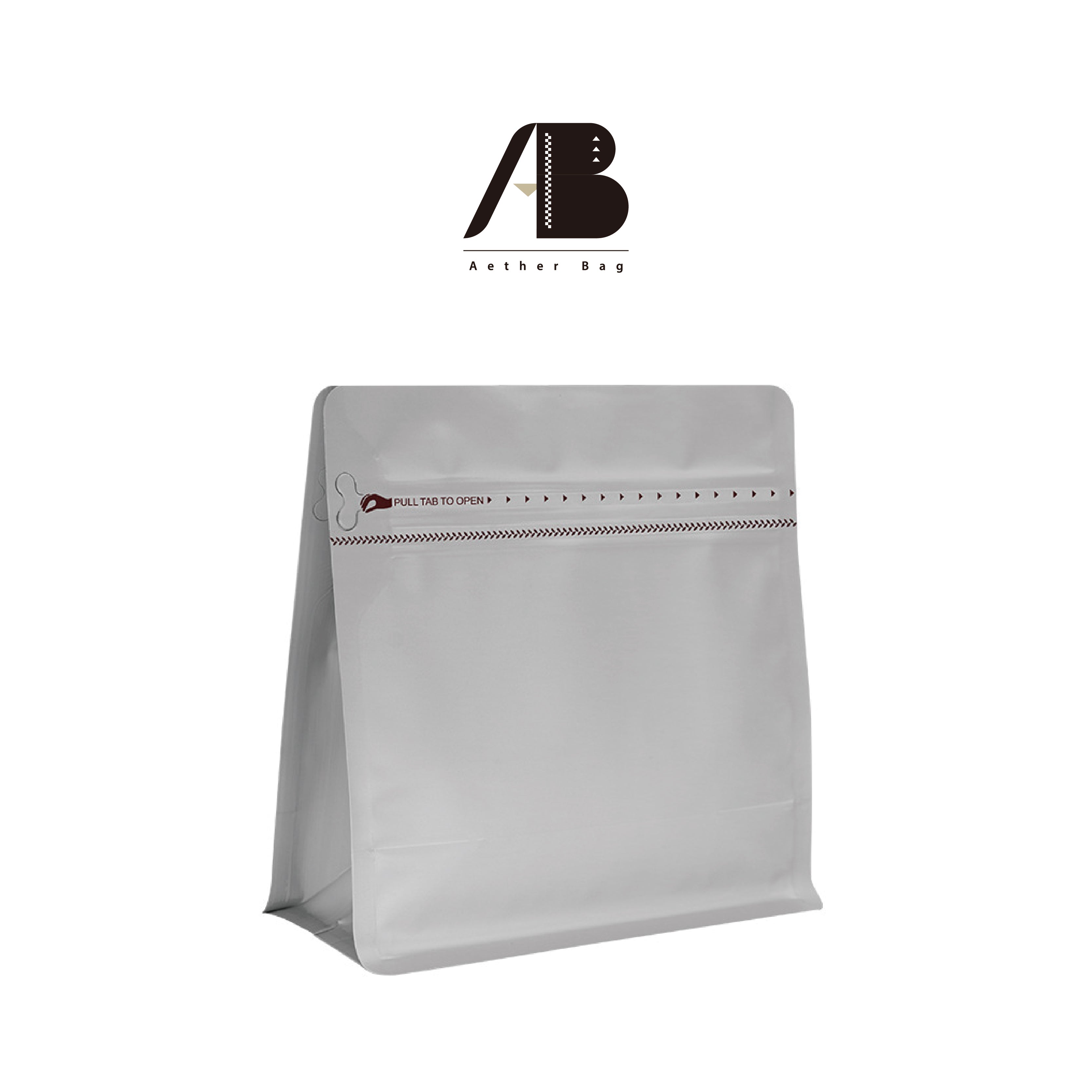 Square Box Bottom Bag  (125g、250g 、500g )