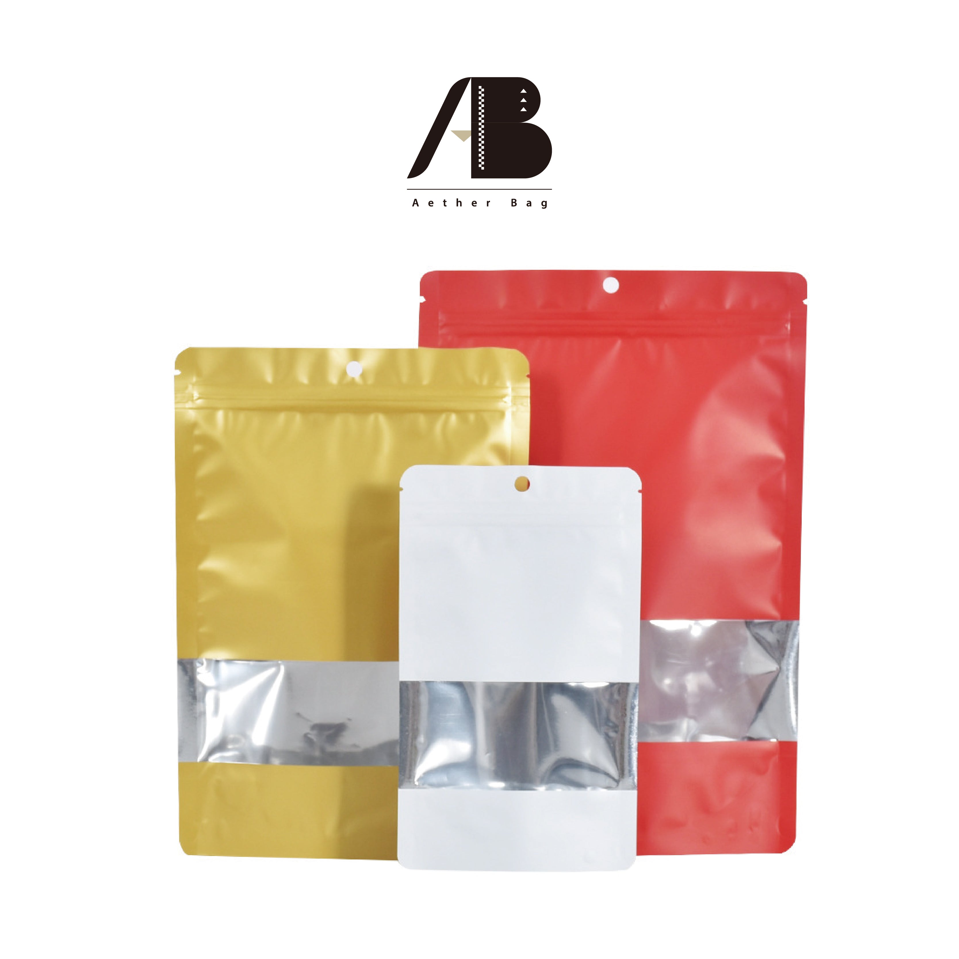 Windowed Stand Up Pouches (125g、 250g、500g、1kg)